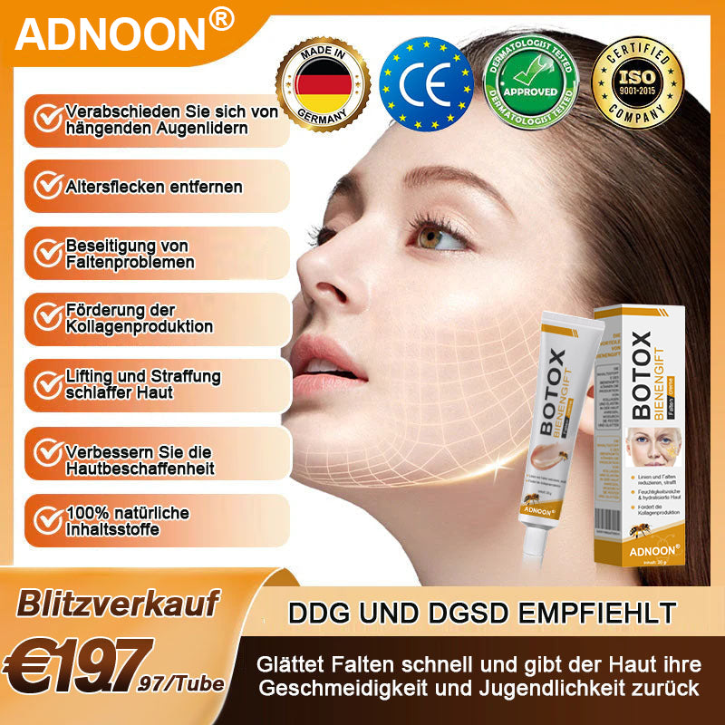 Jetzt jugendliche Haut zurückgewinnen✨ ADNOON® Botox Bienengift Falten- und Fleckencreme